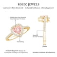 thumbnail image 5 of Rosec Jewels IGI Certified 1 Carat Lab Grown Pink Diamond Heart Engagement Ring - Fancy Pink Color - VS1 Clarity - Romantic Gift For Her, 18K Yellow Gold, US 5.50, 5 of 8