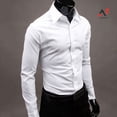 thumbnail image 2 of Am camisa de los hombres botón abajo cierre Anti-arrugas botón sin olor camisa de manga larga botón abajo para la vida diariapangjing, 2 of 4