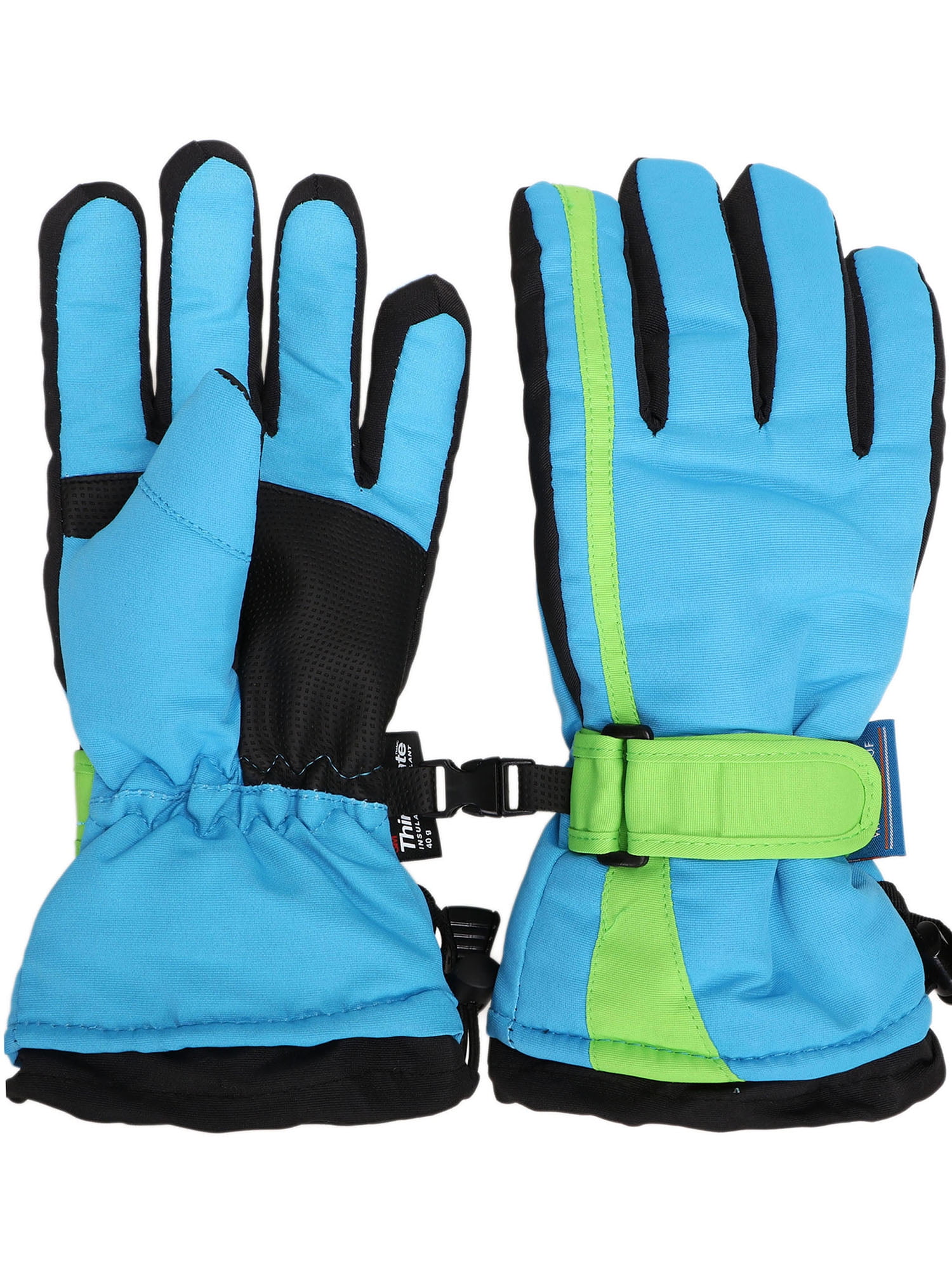 Heat Trends Kids Safety Reflector Thinsulate Waterproof Winter Snow Ski Mittens