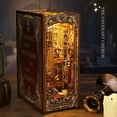 thumbnail image 4 of Wooden Puzzle Bookend DIY Book Nook Kit Decorative Bookend Mold Magic Dollhouse Stand Bookshelf Insert Personalized Assembled Book Stand Creative 3D Bookend Building Set with Light, 4 of 11