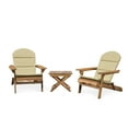 thumbnail image 2 of Gwendolyn Outdoor 2 Seater Acacia Wood Chat Set with Water Resistant Cushions, Khaki, Natural, 2 of 12