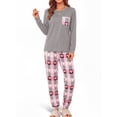 thumbnail image 3 of Fantaslook Women Pajama Sets 2 Piece Long Sleeve Pajama Sets With Long Printed Jogger Pants Sleepwear Loose Lounge Sets, 3 of 9