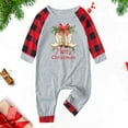 thumbnail image 2 of Odeerbi Christmas Pajamas for Family Holiday Plaid Long Sleeve Family Christmas Pajamas Matching Sets Toddler Plaid Printed Loungewear Top Pants Set Two-Piece Sleepwear Xmas PJs Set Red, 2 of 5
