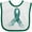 White and Green, variant on Inktastic Ovarian Cancer Awareness Teal Ribbon Made of Hearts Boys or Girls Baby Bib