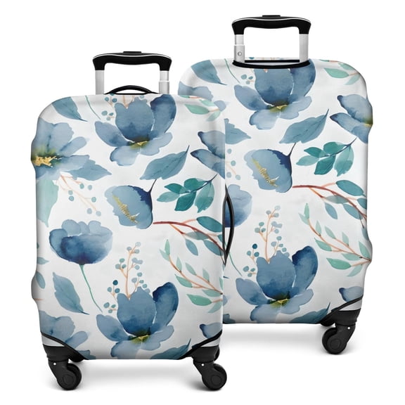 Pioneer Flower Floral Print Pattern Luggage Cover Fashion Suitcase Cover Baggage Covers Fit 25-28 Inch Luggage (Go Travel)