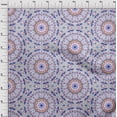 thumbnail image 4 of oneOone Viscose Chiffon Medium Blue Fabric Mandala Quilting Supplies Print Sewing Fabric By The Yard 42 Inch Wide, 4 of 6