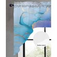 thumbnail image 3 of Blue Purple Pink Floral Marble Kitchen Swag Valances for Windows, Contemporary Abstract Art Swag Valances Curtains for Living Room, Rod Pocket Window Treatments for Bathroom, Bedroom, Cafe, 56"x36", 3 of 6