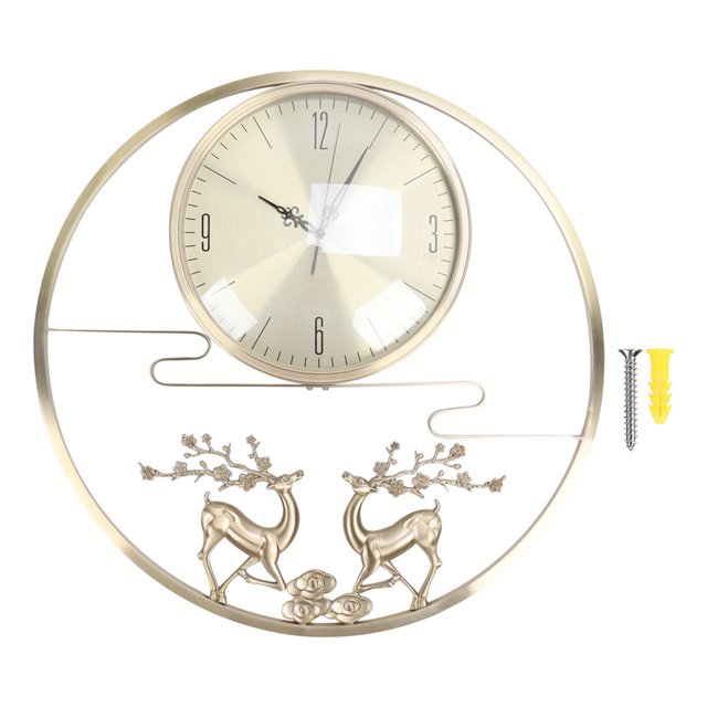 Reloj de pared moderno, innovador reloj silencioso de alce redondo, decoración del hogar, sala de estar y Hotel