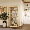 thumbnail image 5 of Palace Imports 100% Solid Wood Kitchen Pantry Storage Cabinet with Glass Doors and Adjustable Shelves, Yellow, 5 of 7