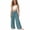 Blue, variant on ITSAME Girls Cotton Wide Leg Pants High Waist Drawstring Breathable Loose Casual Pants for Kids Light Blue Size 5T