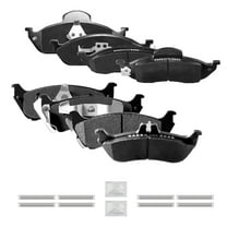 ACB ZONE Front & Rear Disc Ceramic Brake Pads Set w/Hardware Fit for 1998-2003 Mercedes Benz Ml320 2003-2005 Mercedes Benz Ml350 1999 Mercedes Benz Ml430