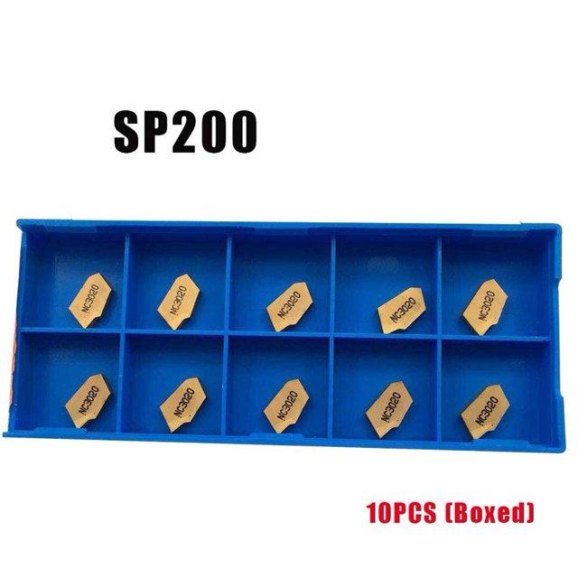 Bgsha 10pcs SP200 GTN-2 Inserts en Carbure de Sectionnement pour SPB26-2 SPB32-2