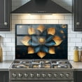 thumbnail image 3 of Tempered Glass Backsplash for Kitchen，Flowers Stove Splashback, Glass Backsplash, Easy to Install and Clean, Used for Kitchen Wall Protection and Decoration. (30x18''), 3 of 7