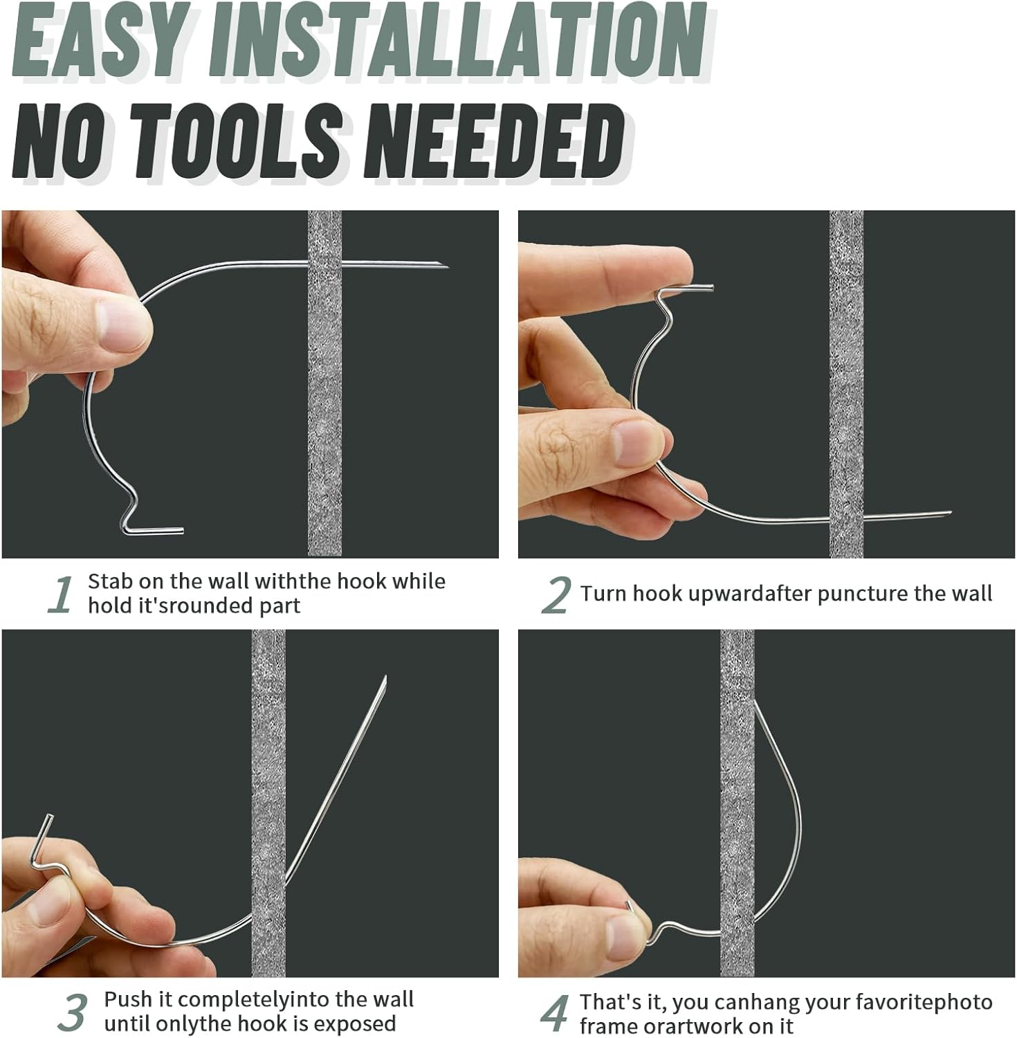 Super Hook Picture Hangers and Office Pack, Drywall Hooks for Hanging Pictures, Wall Hooks, Picture Hanging Kit