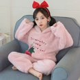 thumbnail image 1 of Pijamas gruesos de felpa para niñas, ropa de dormir cálida de invierno, Pijama completo de franela para niños, trajes de Navidad, ropa de dormir con capucha de lana Coral, 1 of 4