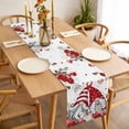 thumbnail image 3 of Red Floral Valentine's Day Table Runner - 90 Inch Long, Kitchen Dining Table Runner Dresser Scarves, Gnomes Botanical Gifts Farmhouse Farmhouse Decor for Coffee Tables Wedding Party Banquet, 3 of 8