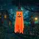 thumbnail image 4 of A Calabaza/blanco: decoración de fiesta fantasma, sombrero de bruja, árbol colgante para fiesta de Halloween, 4 of 5