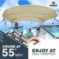 thumbnail image 2 of Knox B43-T43E 73-78 in. Bass Boat 4 Bow Bimini Tops for Boats, Sand, 2 of 7