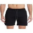 thumbnail image 1 of Men Casual Sports Shorts  Quick-drying Solid Color Running Training Fitness Short Pants with Pockets, 1 of 6