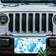 thumbnail image 5 of Blue Water Droplets Pattern Front License Plate, Metal License Plate, Funny Standard Plates Personalized Novelty Decorative For Men/Women/Boys/Girls Car 6×12 Inch, 5 of 6