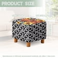 thumbnail image 3 of SCRAWLGOD Highland Sunflower Cow Print Square Ottoman Cover 13x13x15 inch Polyester Washable Ottoman Slipcovers Stretch Foot Stool Foot Rest Protector for Living Room Bedroom, 3 of 7