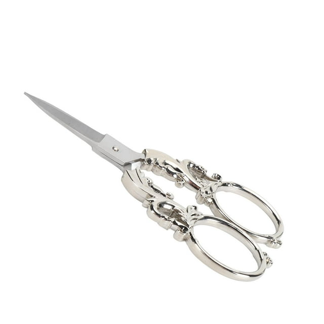 Vintage Embroidery Scissors Stainless Steel, Multifunctional Portable Scissors with Soft Handle for Embroidery, Sewing, Crafting, and Collections