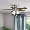 thumbnail image 3 of Hunter Fan Company, 51092, 42 inch Builder Brushed Nickel Low Profile Ceiling Fan with LED Light Kit and Pull Chain, 3 of 9