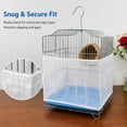 thumbnail image 5 of Bird Cage Cover, Seed Catcher Skirt, Mesh Bird Cage Seed Catcher Skirt, Breathable White Anti-Splash Guard Prevents Seeds and Feather Mess for Round Birdcages(L), 5 of 9