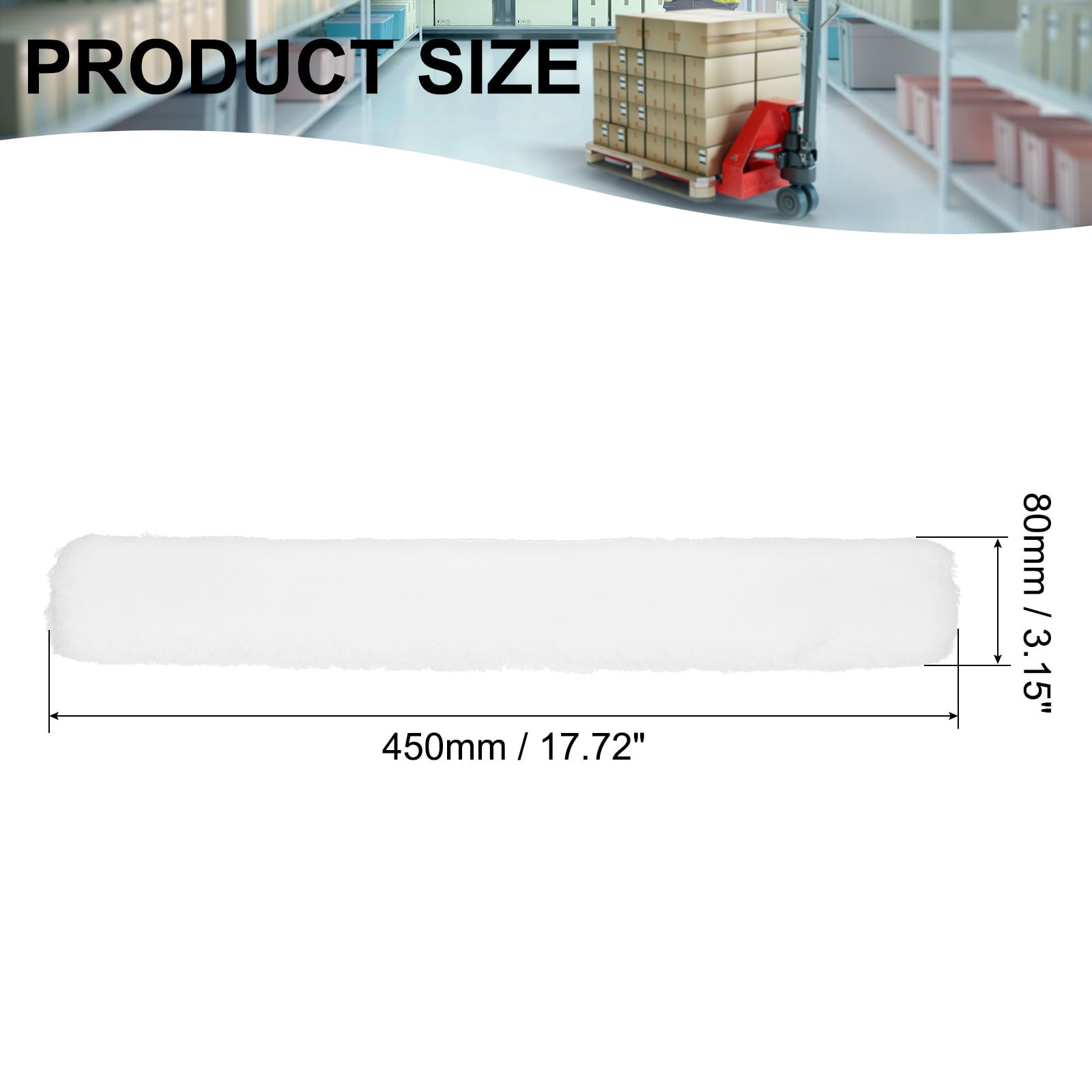 Unique Bargains Microfiber Scrubber Replacement Head for Windows Marble Wall 17.72" Yellow