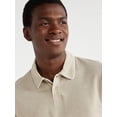 thumbnail image 4 of Free Assembly Men's Taped Oxford Pique Polo Shirt with Short Sleeves, Sizes S-3XL, 4 of 6
