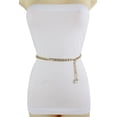thumbnail image 5 of Women Skinny Waistband Fashion Belt Gold Metal Chain Pearl Bead Charm M L XL, 5 of 9