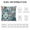 thumbnail image 5 of Nawypu  Teal Decorative Throw Pillow Covers Teal Gery Pillow Cover Modern Geometry Floral Decorative Pillows for Couch Living Room Bedroom Sofa Outdoor Pillow Covers, 5 of 5