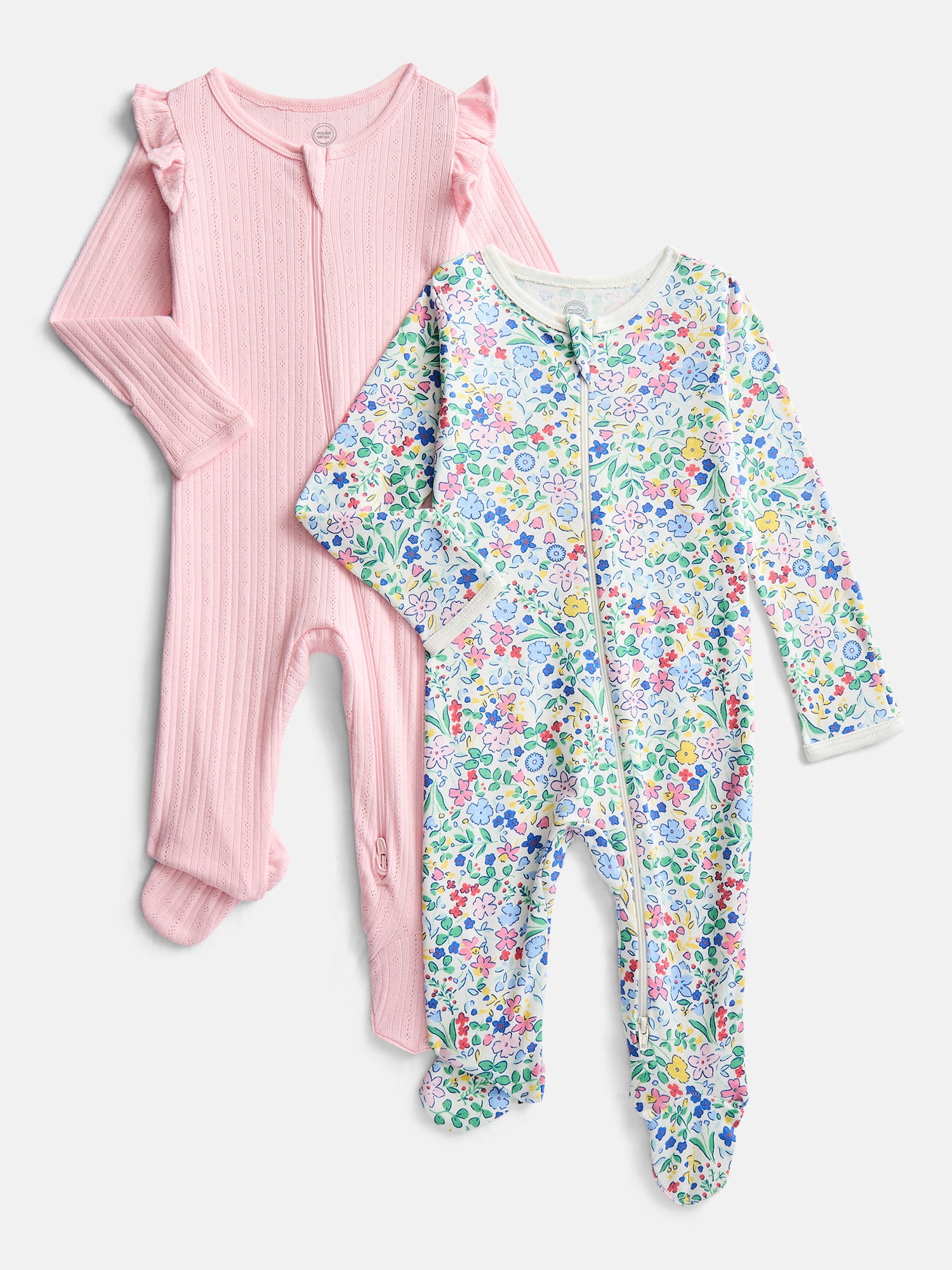Wonder Nation Organic Cotton Baby Gender Girl Layette Gift Set, Sizes Newborn - 9 Months, 14-Piece