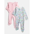 thumbnail image 3 of Wonder Nation Organic Cotton Baby Gender Girl Layette Gift Set, Sizes Newborn - 9 Months, 14-Piece, 3 of 21