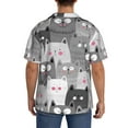 thumbnail image 3 of Kdxio Men'S Hawaiian Shirt For Men Short Sleeve Shirt Cats Group Summer Casual Holiday Beach Button Down T-Shirts, 3 of 5