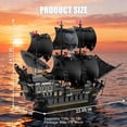 thumbnail image 3 of Pirate Ship Building Set with Lights, MOC Black Pearl Building Blocks for Adults, Big Boat Building Toys Compatible with Lego, Collectible for Home Deco(2288Pcs), 3 of 8