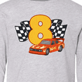 thumbnail image 4 of Inktastic Number Eight Race Car Long Sleeve Youth T-Shirt, 4 of 5