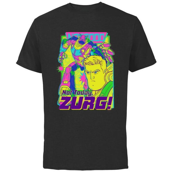 Disney PIXAR Lightyear Not Today Zurg - Short Sleeve Cotton T-Shirt for Adults - Customized-Black