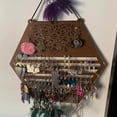 thumbnail image 7 of Dserhfy Wooden Hanging Earring Holder Wall Decor Jewelry Organizer Vintage Earring Display Organizer for Women And Girls Earrings Necklaces, 7 of 7