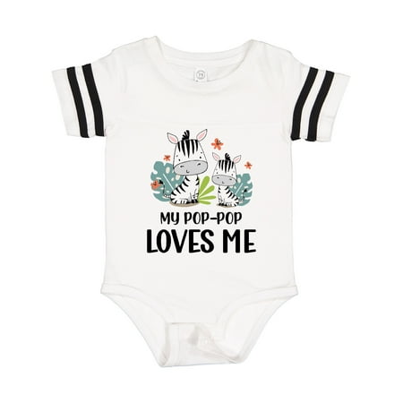 

Inktastic Zebra My Pop-pop Loves Me Gift Baby Boy or Baby Girl Bodysuit