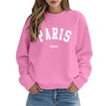 thumbnail image 2 of Oversized Sweatshirts for Women Crewneck Basic 2026 Top Long Sleeve Loose Fit Pullover Sweater Paris Print, 2 of 4