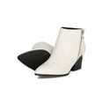 thumbnail image 4 of Women Pointy Toe Zipper Chunky Stacked Heeled Ankle Booties 19134, 4 of 6