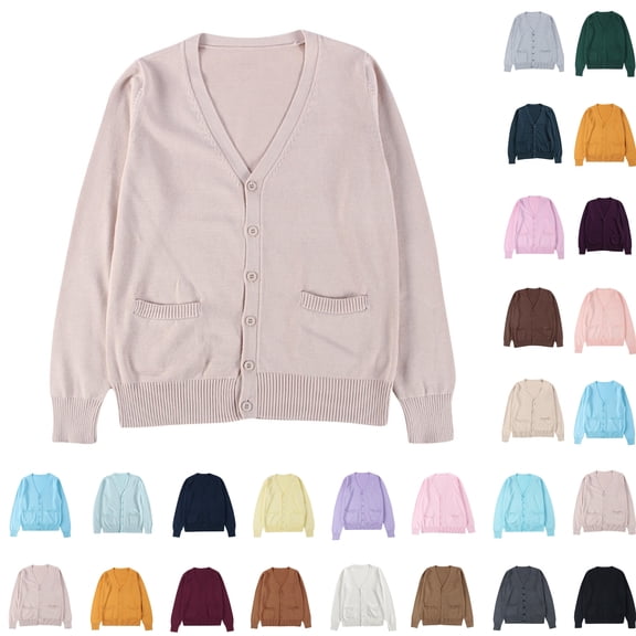 Knitted Button Jackets for Women Up Cardigan Double Pocket Long Sleeved Hooded Casual Outwear Women's Solid Color Leisure Non-Hooded Open Front Jackets