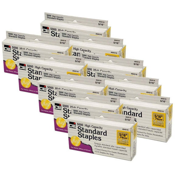 Charles Leonard High Capacity Standard Staples, 50000 Count