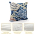 thumbnail image 4 of Nawypu  Chinoiserie Pillow Covers Honshu Peony Flower Cushion Cover Blue and Beige Asian Pillow Case Eurosham Accent Toss Pillowcase Rustic Decor for Sofa Living Room Bedroom, 4 of 5