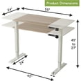 thumbnail image 4 of 55" Adjustable White Standing Desk, 4 of 6