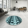 thumbnail image 3 of Ahgly Company Indoor Rectangle Patterned Deep Teal Green Area Rugs, 6' x 9', 3 of 6