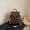Coffee, variant on Vintage Polka‑Dot Drawstring Backpack, Suede‑Like PU Leather Daypack with Bead Pendant Decor, Adjustable Shoulder Straps Flap‑Covered Casual Rucksack for Travel Shopping Daily Outing
