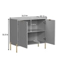 thumbnail image 4 of Boyel Living Sideboard Buffet Cabinets, 2-Door Cabinet Storage Media Accent Buffet Sideboard Storage Cabinet(Gray), 4 of 6