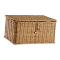 thumbnail image 4 of Canasta de almacenamiento con tapa Organizador doméstico de almacenamiento Rectangular para la mesa de la sala de estar Pantelera de baño de cocina de 36CMX23CMX16CM, 4 of 9